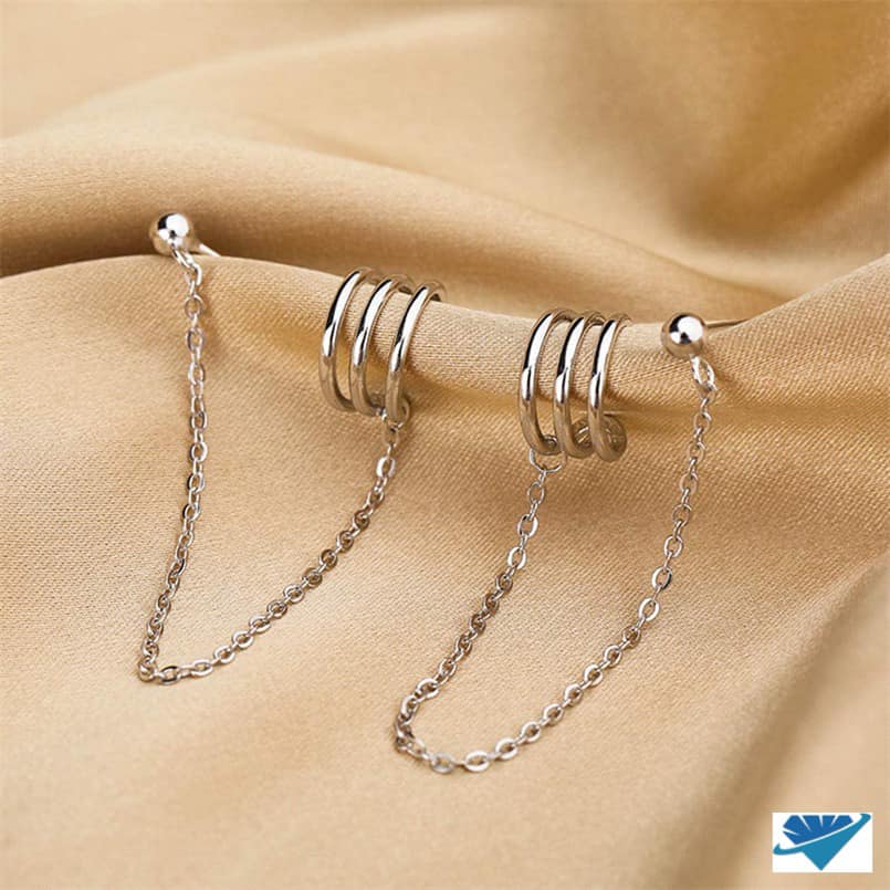 Bông tai kẹp vành chất liệu bạc s925 MS115a