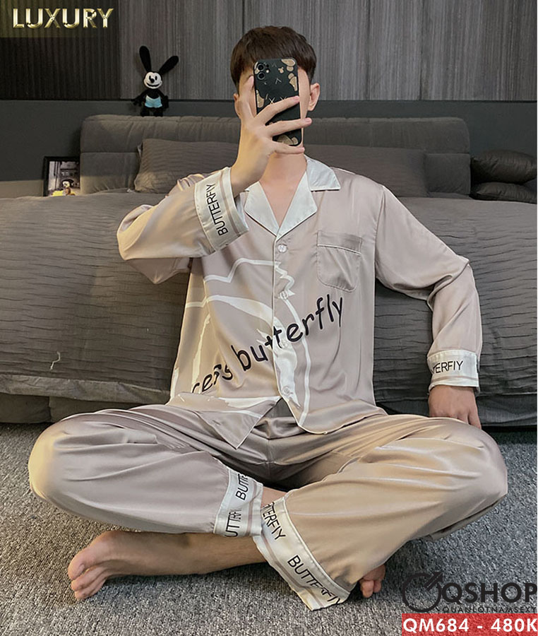 Bộ đồ pijama nam Luxury quần dài, tay dài QSHOP QM684