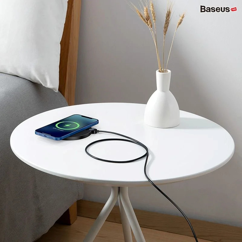 Đế Sạc Nhanh Không Dây Baseus Digital LED Display Gen 2 Wireless Charger 15W - hàng chính hãng