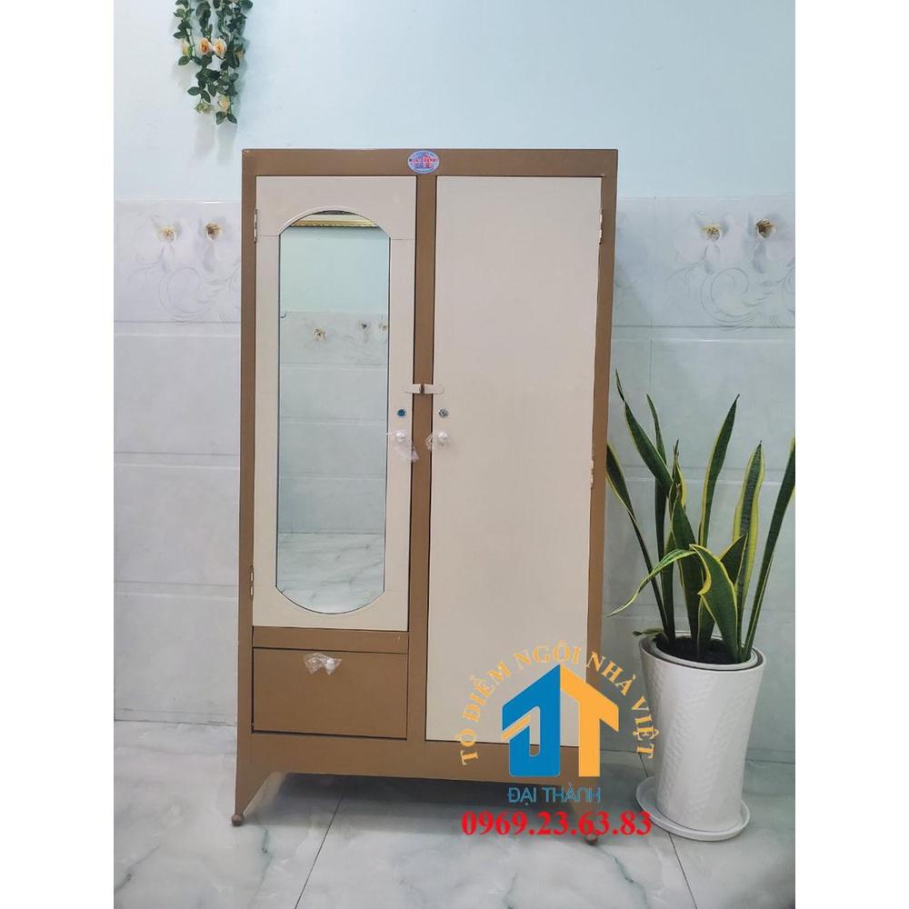 Tủ sắt quần áo ngang 0.9m x cao 1m8