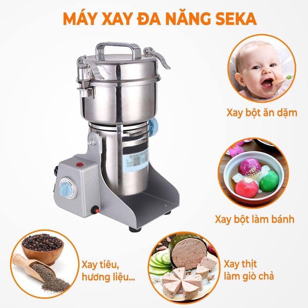 Máy Xay Bột Khô Đa Năng SEKA 800Y - 1400W - 2800 Vòng/Phút (Hàng Chính Hãng)