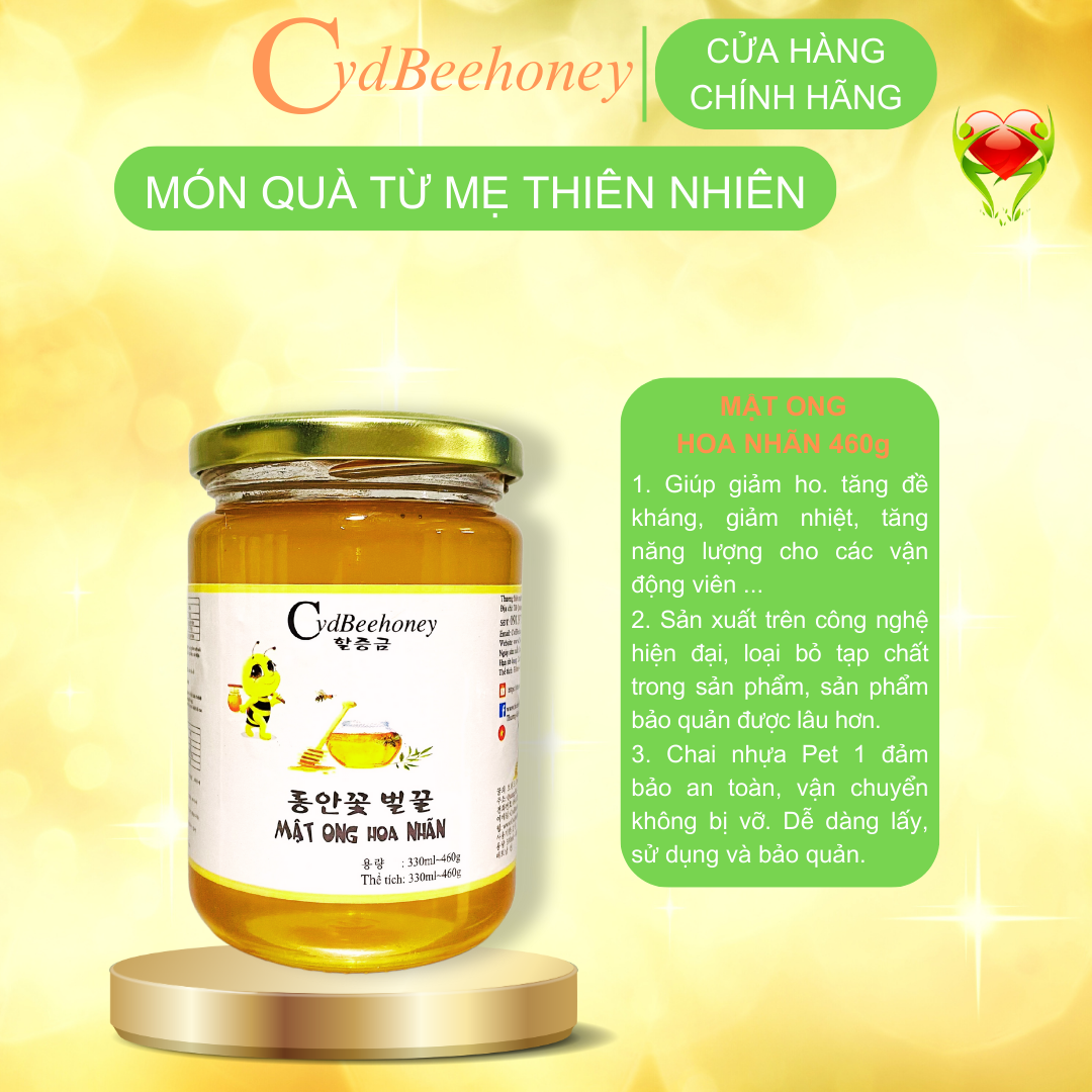 Mật ong hoa nhãn 330ml Cvdbeehoney