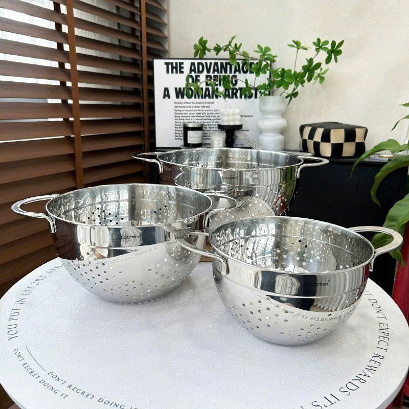 [Hàng chính hãng] Rổ rau củ quả inox Chockmen (28cm-CKM674/ 24cm-CKM673/ 20cm-CKM672)