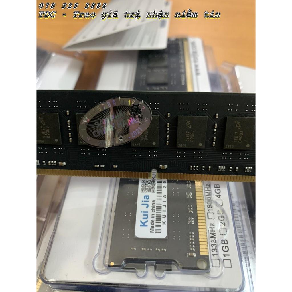 Ram máy tính Kuijia 8GB DDR3 PC 12800U - bus 1600 Mhz. Hàng Chính Hãng