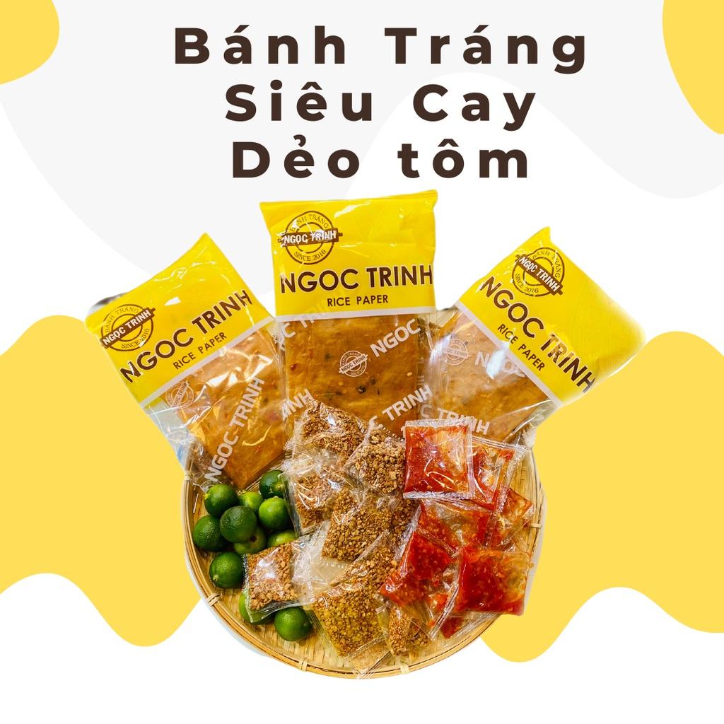 Bánh tráng siêu cay (5 Túi) loại bánh tráng dẻo tôm bánh tráng Ngọc Trinh