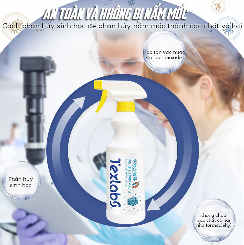 Bình Tẩy Nấm Mốc Tường Nhà, Phòng Tắm ,Nhà Bếp TEXLABS 500ml - Hàng Nhập Khẩu