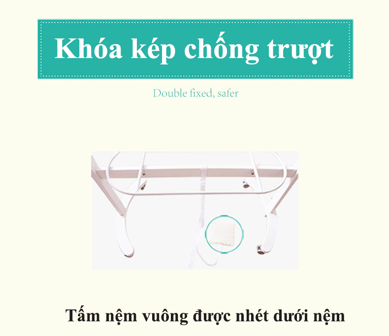 Nôi, cũi kề giường đa năng, giường cũi gấp gọn cho bé có bánh xe, đung đưa Bản nâng cấp 2020