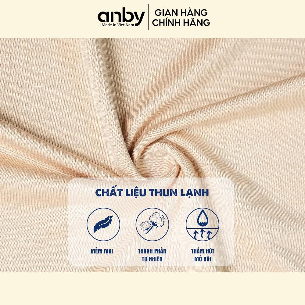 Quần áo trẻ em ANBY bộ sát nách tai thú nút vai cho bé chất vải thun lạnh thích hợp từ 0 đến 5 tuổi