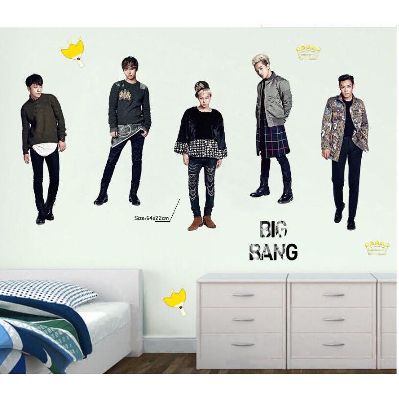 Decal trang trí tường nhóm nhạc nổi tiếng xứ Hàn BIG BANG