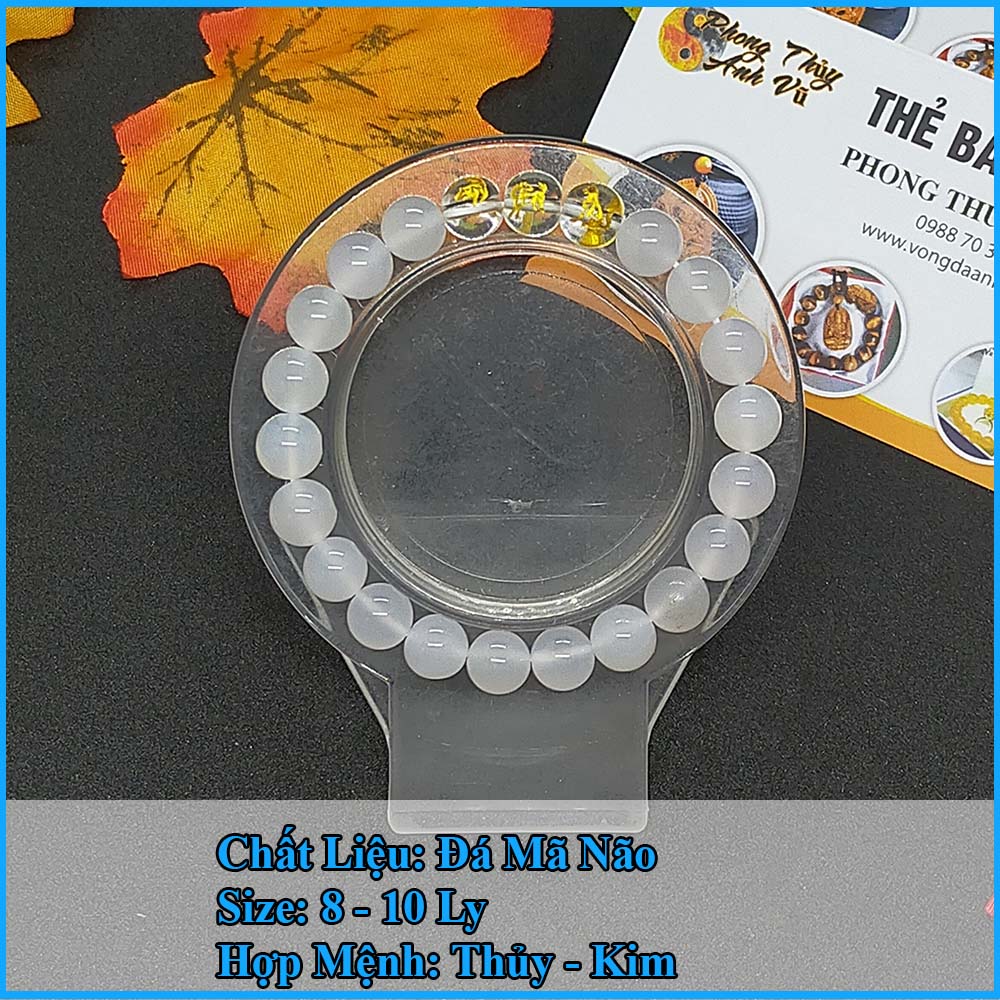 Vòng phong thủy mệnh kim dần ngọ tuất chất liệu mã não vàng - size 8 10ly cho nữ - có khai quang điểm nhãn - may mắn tài lộc - PHONG THỦY ANH VŨ
