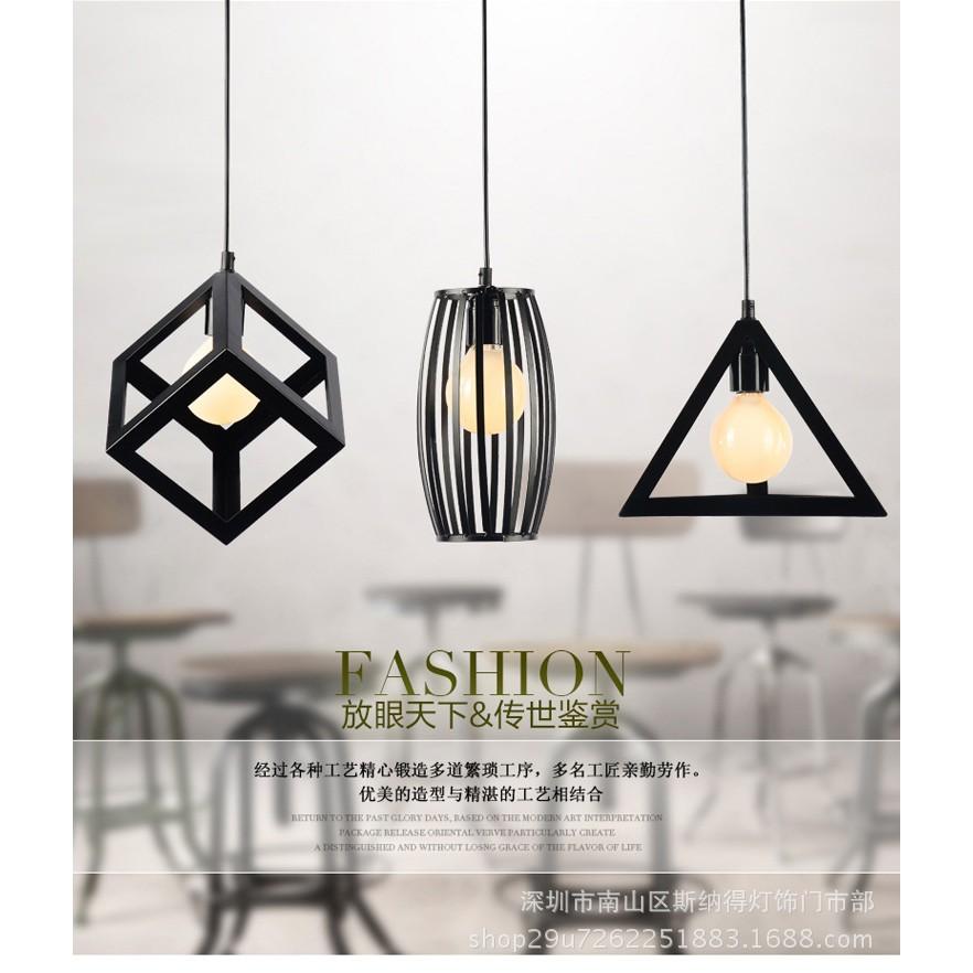 Bộ đèn thả khối trang trí nhà, quán cafe, cửa hàng thời trang - Tặng kèm bóng LED chuyên dụng