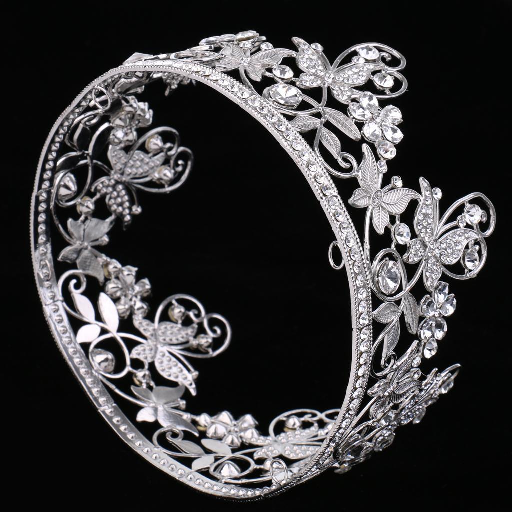 Wedding Princess Crystal Crown Tiara Bridal Rhinestone Hair Accessories White
