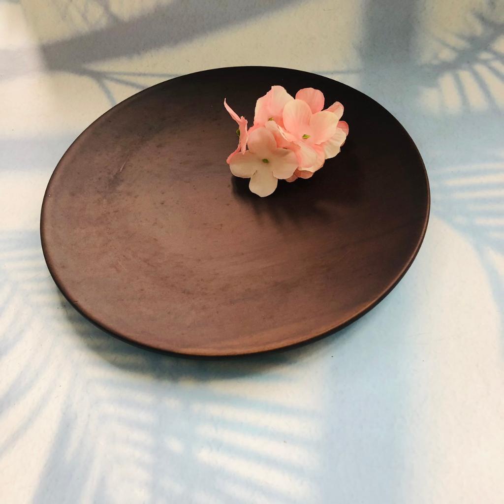 Đĩa/Khay Gỗ Keo Nâu Đen 24x2/22x2 cm, Đĩa Đựng Trái Cây, Thức Ăn, Chụp Ảnh Decor