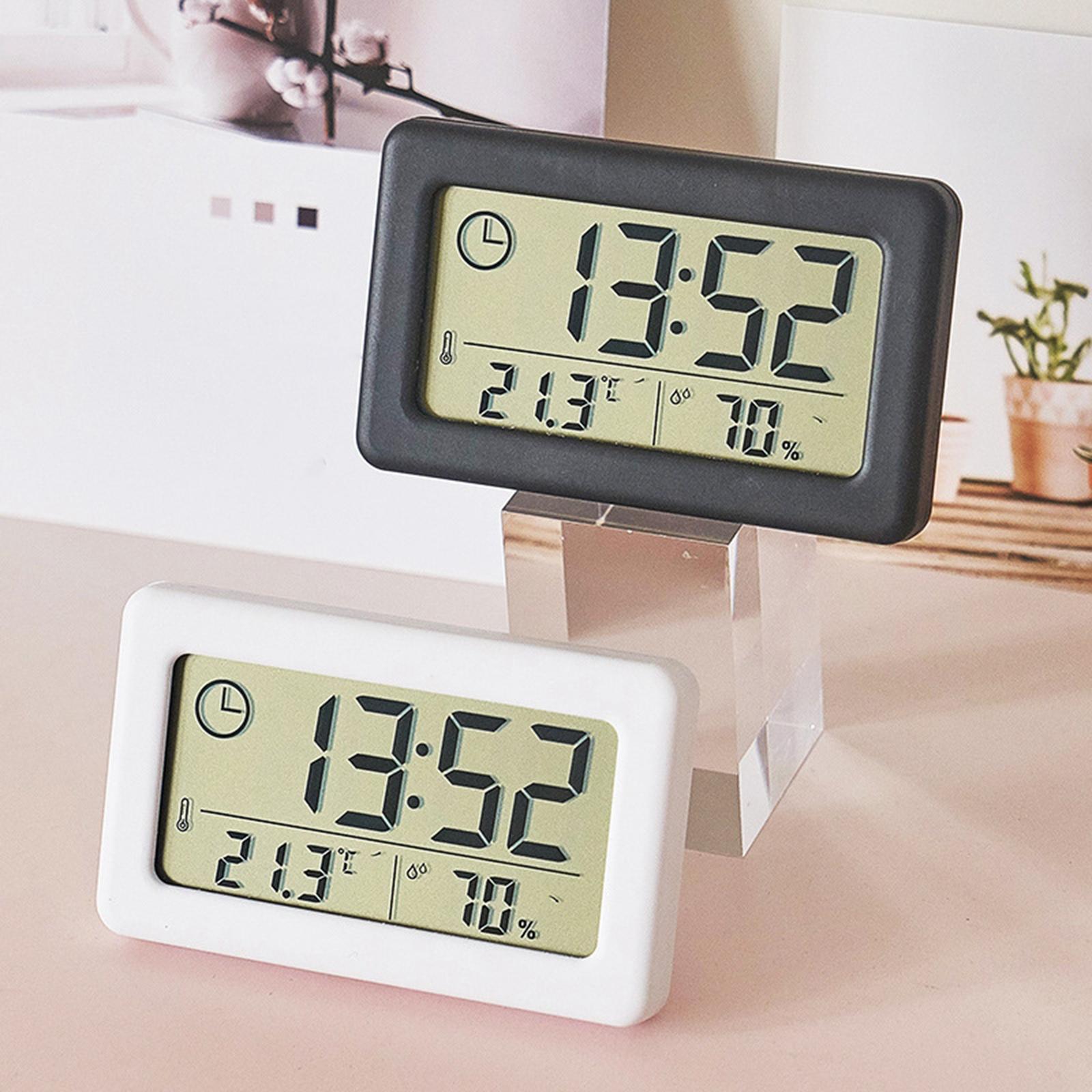 2x Digital Clock Indoor Temperature Hanging Home Desktop Study Room