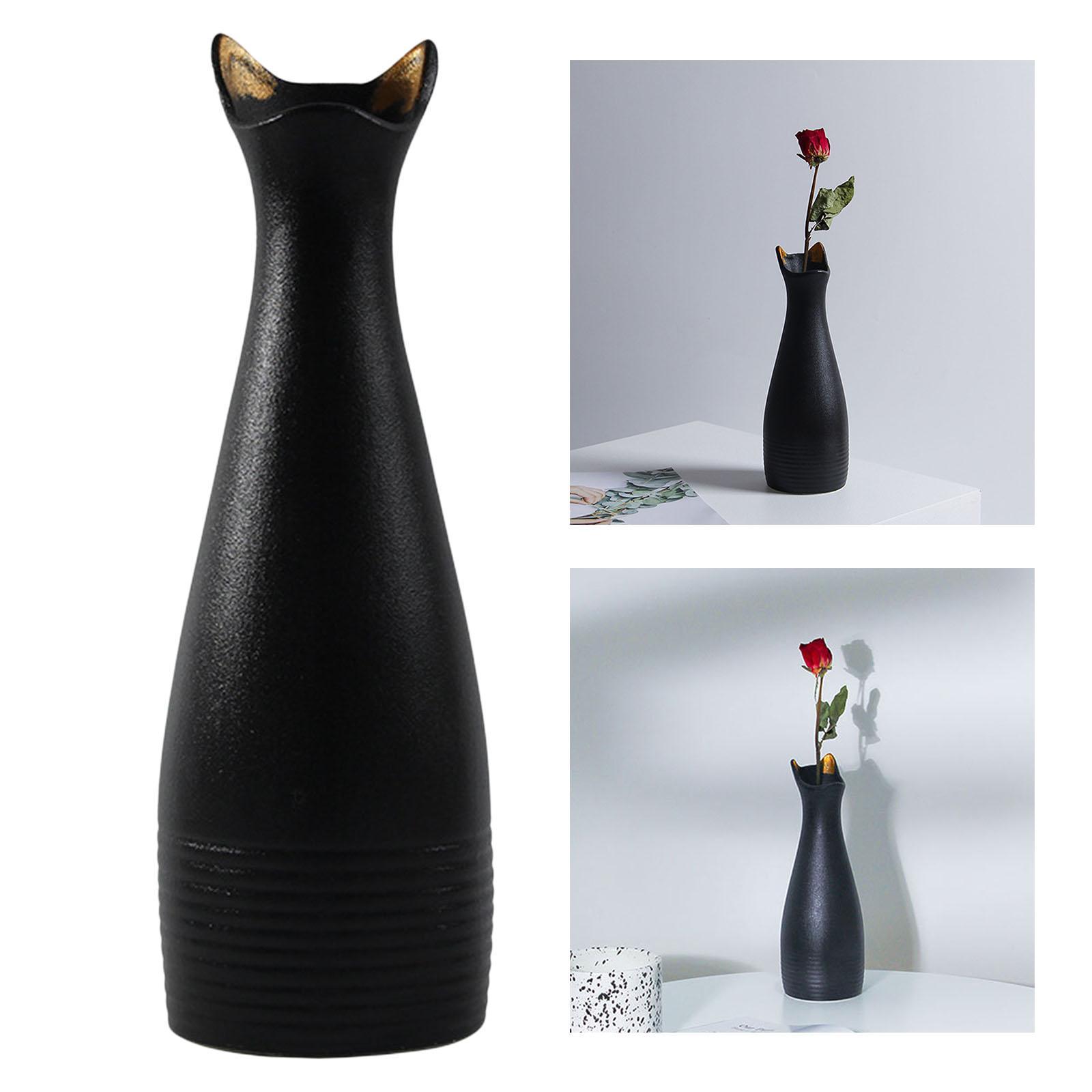 2 Pieces Cute Ceramic Dry Flower Vase Photo Props Decor Floral Arrangement