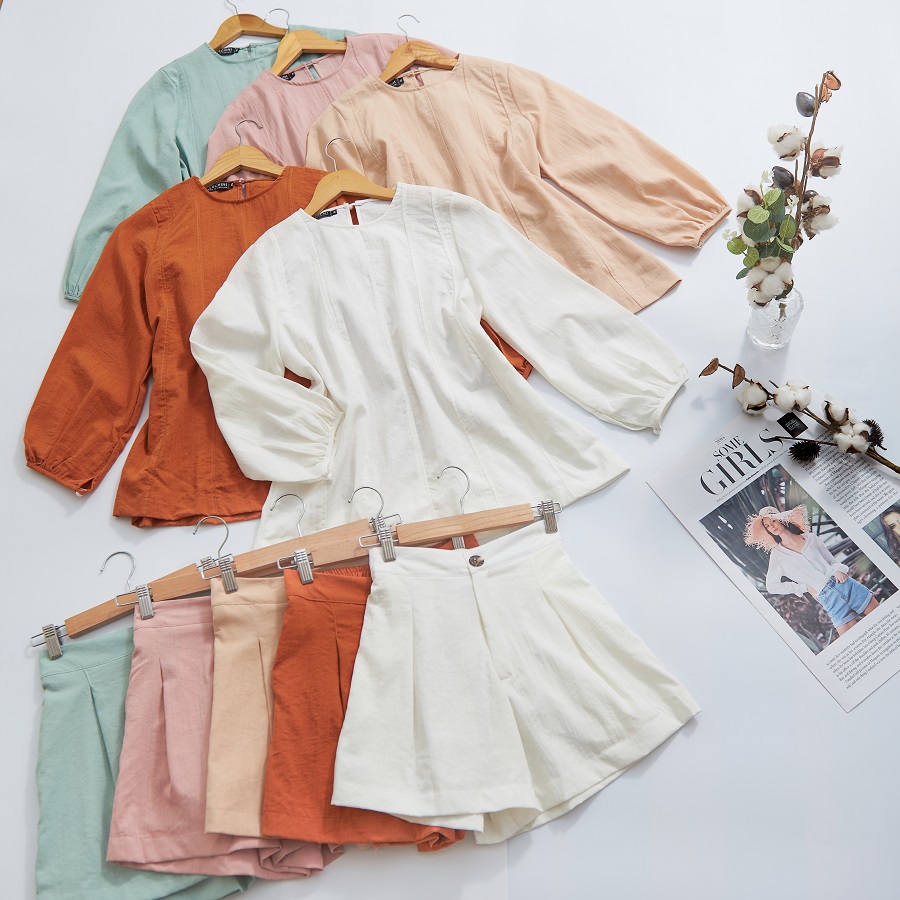 VERCHINI - Set bộ linen cotton thời trang QANN042