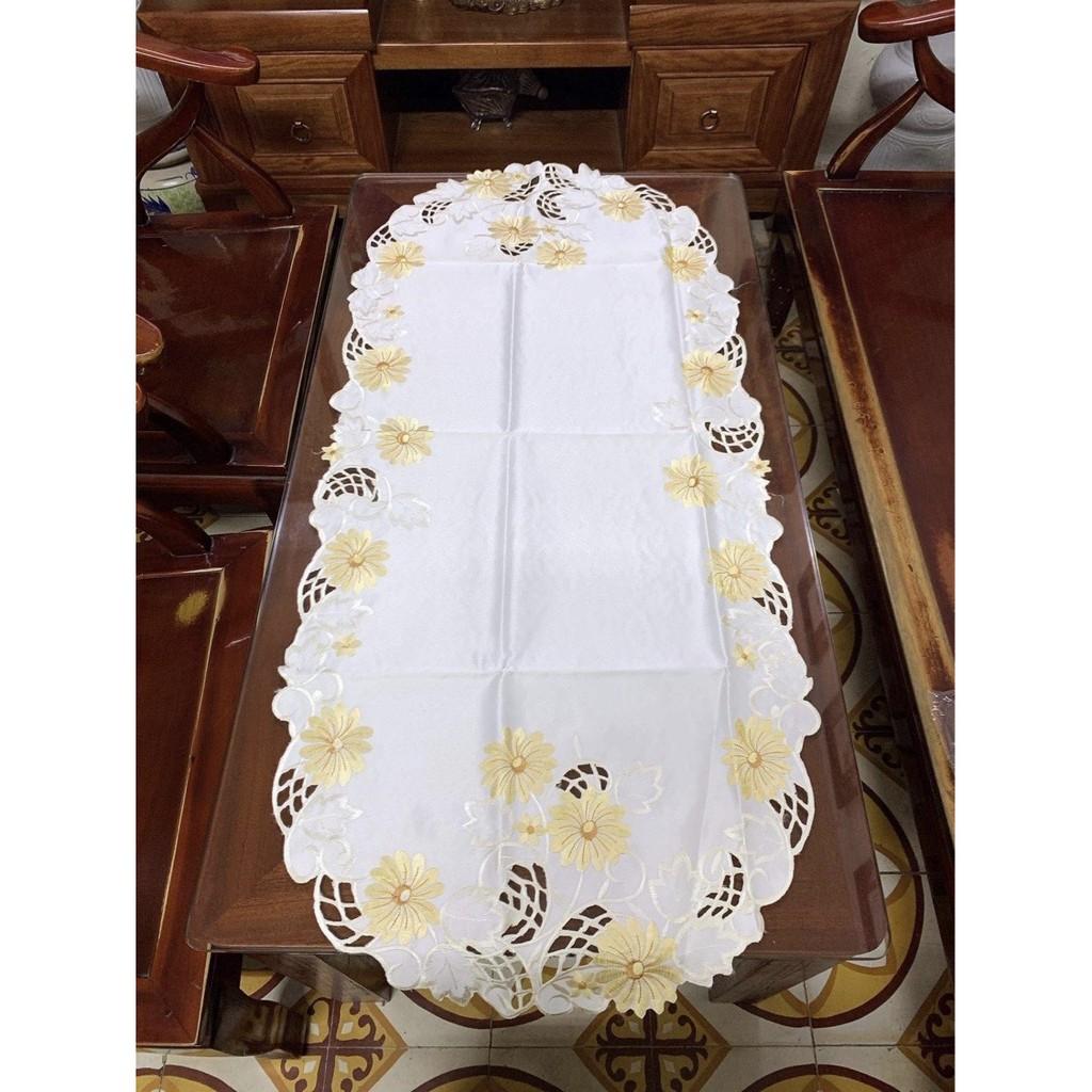 Khăn trải bàn Nhật 50x110cm ren hoa- HÀNG ĐẸP