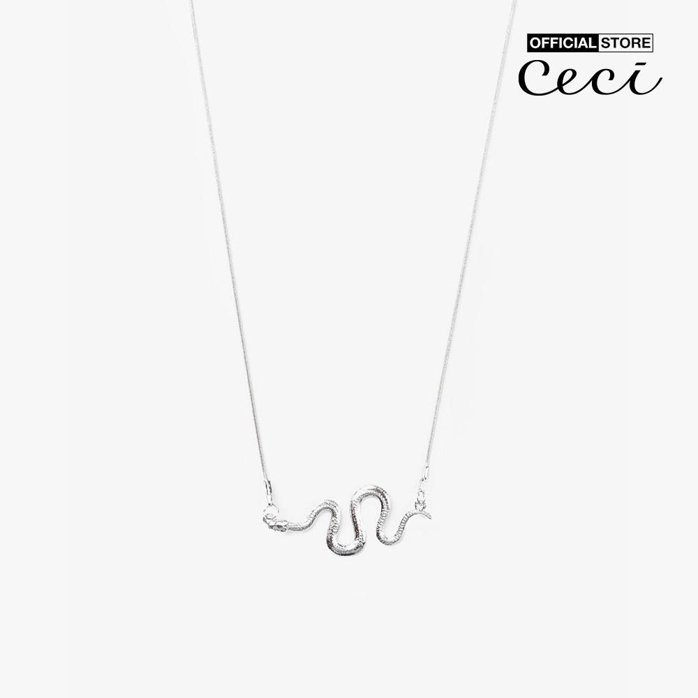 CECI - Dây chuyền nữ sợi mảnh phối mặt hình rắn độc đáo CC4-01000244