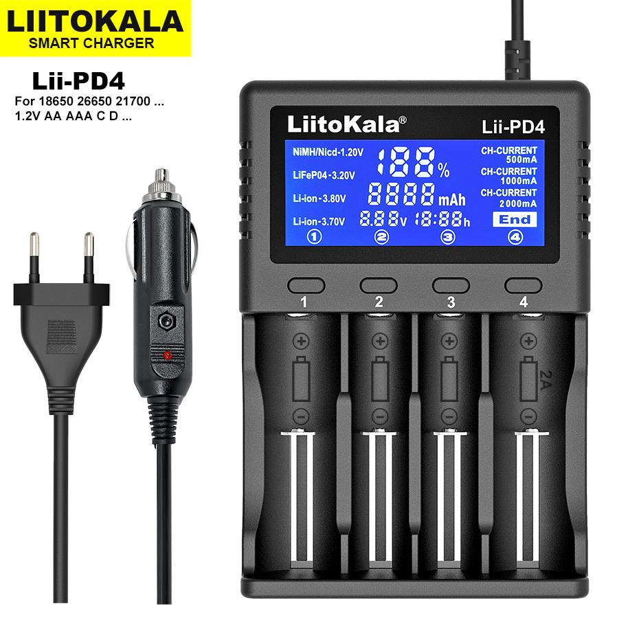 LiitoKala Lii-600 Lii-S8 Lii-500 Lii-PD4 Lii-500S 3.7V 18650 18350 18500 21700 14500 26650 1.2v AA NiMH Lithium-Pin Sạc Màu sắc: Lii-500 Trọn bộ