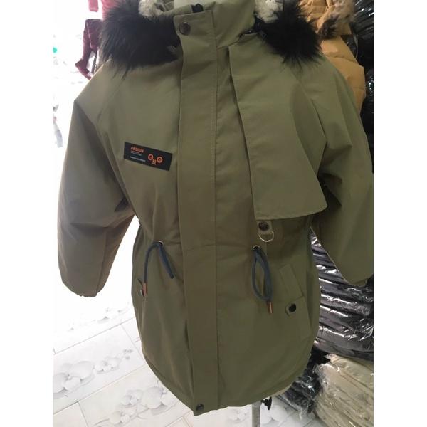 Áo khoác nữ mùa đông lót lông có dáng packa cho nữ