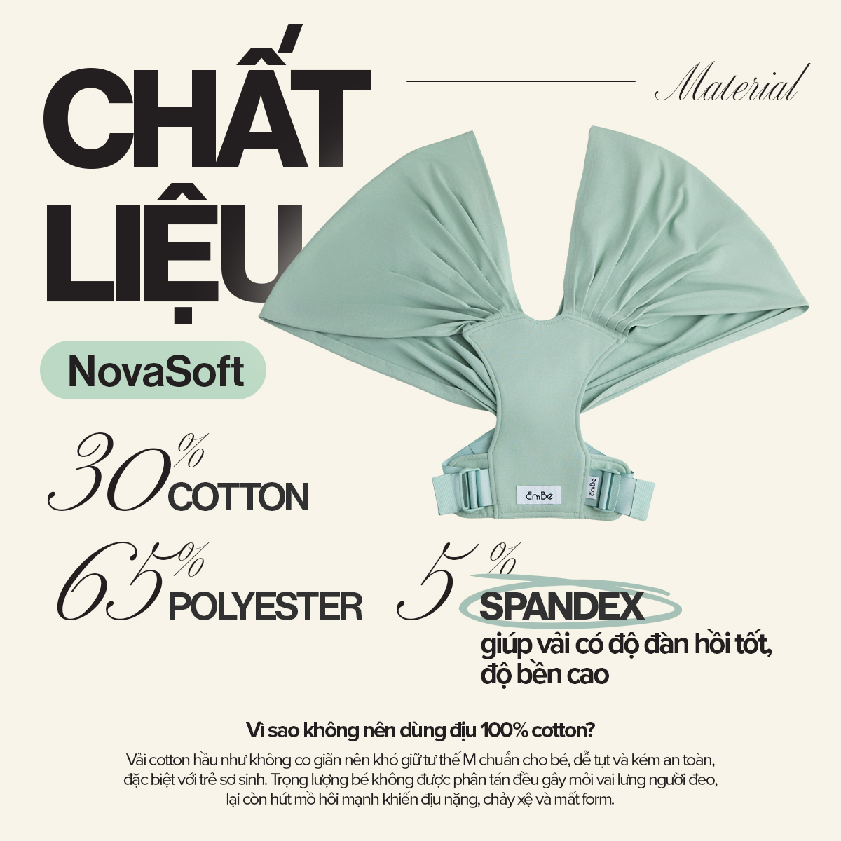 [Thiết Kế Mới - Màu Grey] Địu Vải Em Bé Sling Baby Sling NovaSoft/NovaSoft Plus Dễ Địu Êm Vai An Toàn Cho Bé 0–24 Tháng