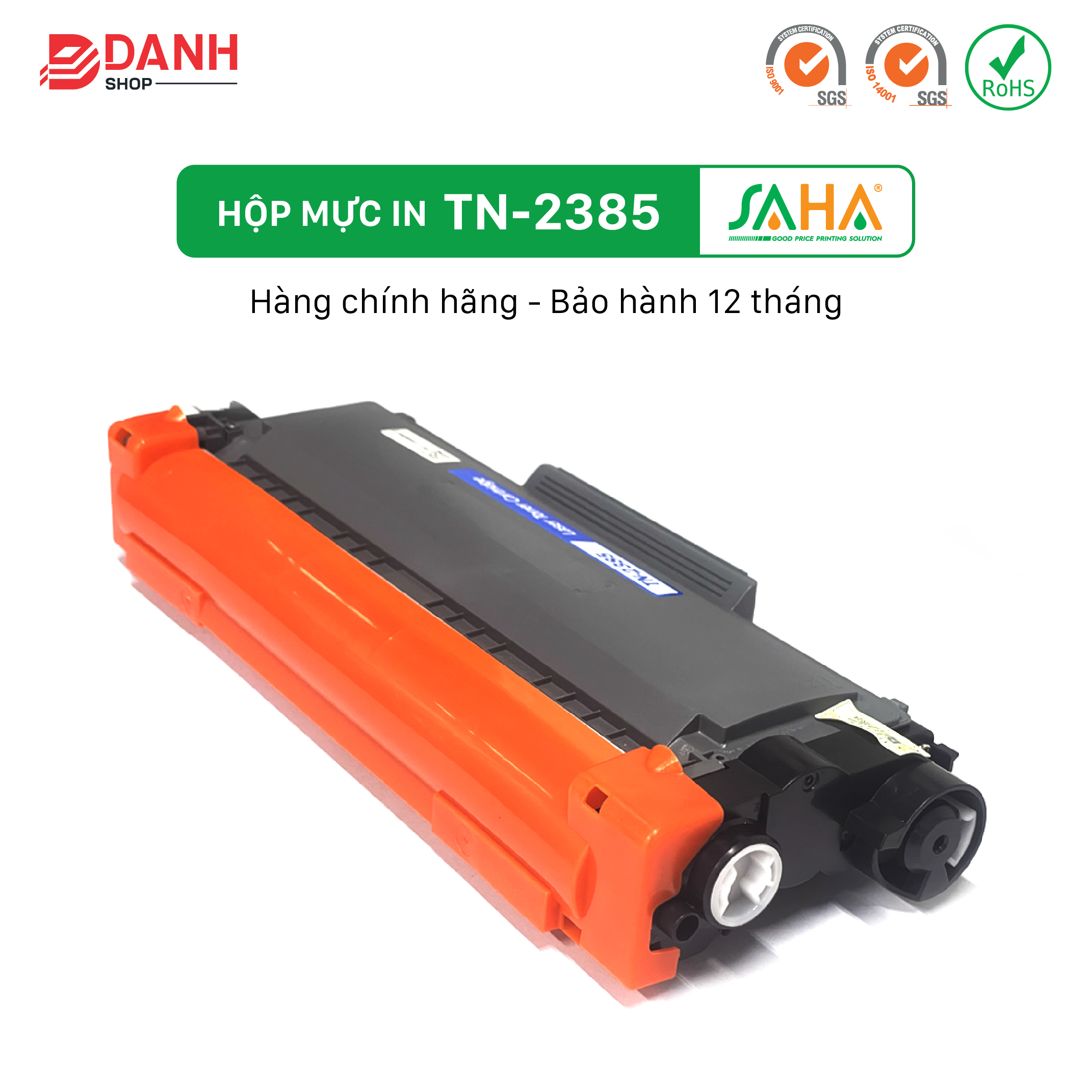 Hộp mực in SAHA TN-2385 cho máy in Brother HL - L2321D / L2361DN / L2366DW, MFC - L2701D/DW, CPL2520D - Hàng chính hãng