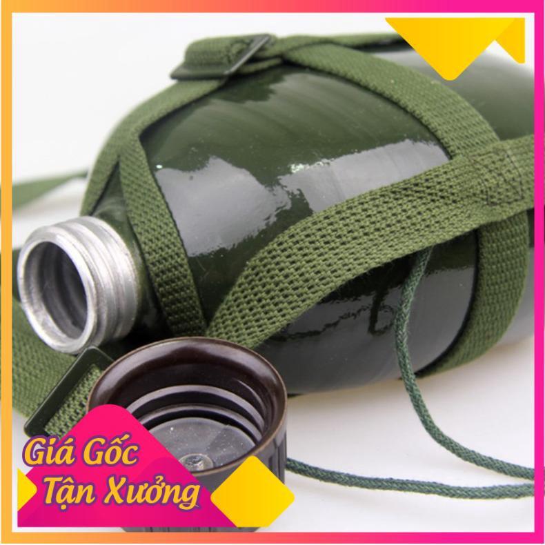 Bình Tông, Bình Bi Đông Vỏ Nhôm dung tích 1 lít đựng nước, đựng rượu