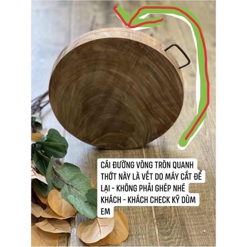 Thớt gỗ nghiến Tây Bắc nguyên khối 100% kích thước 34x5cm