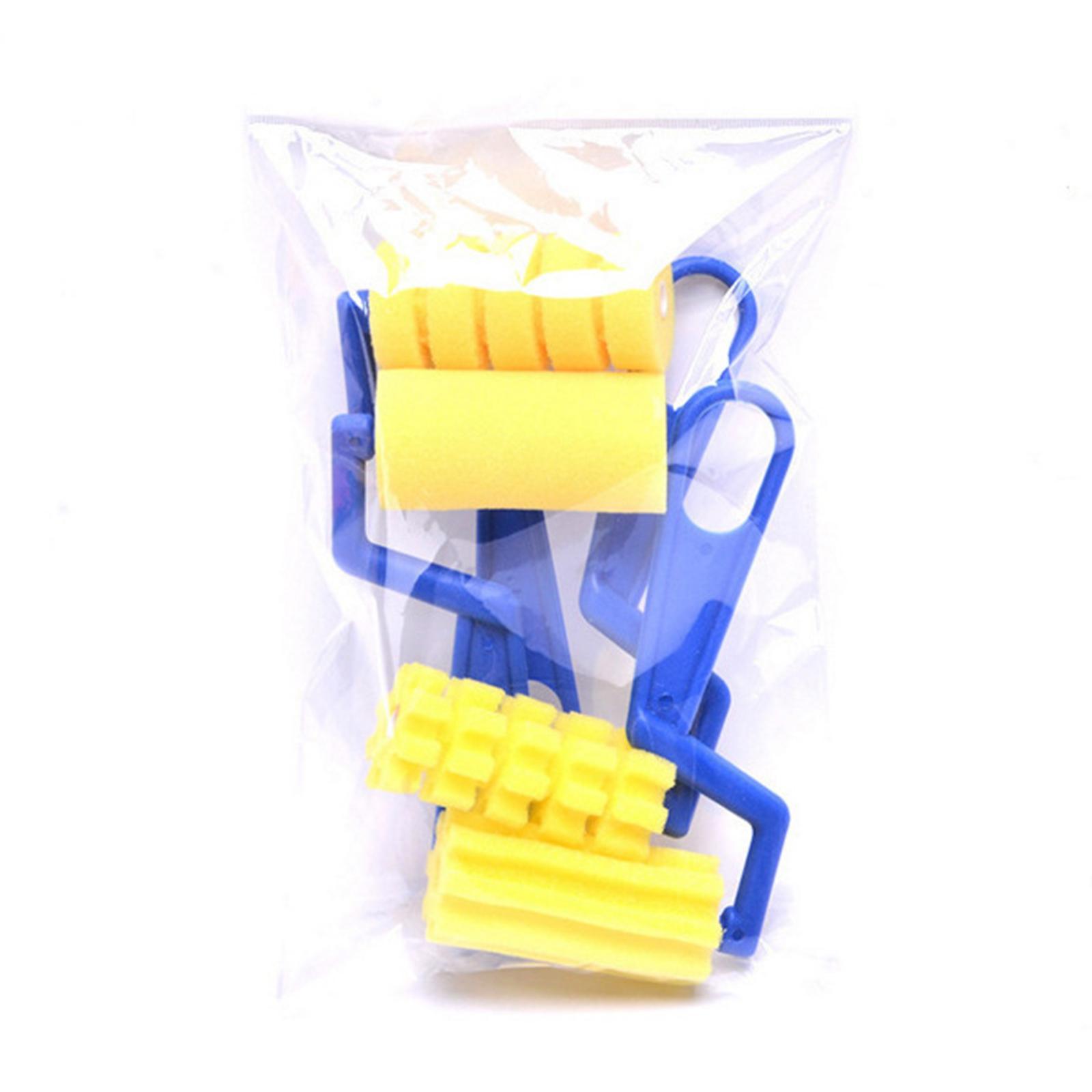 4x Sponge Painting Roller Brushes DIY Graffiti Tools Foam Paint Brushes