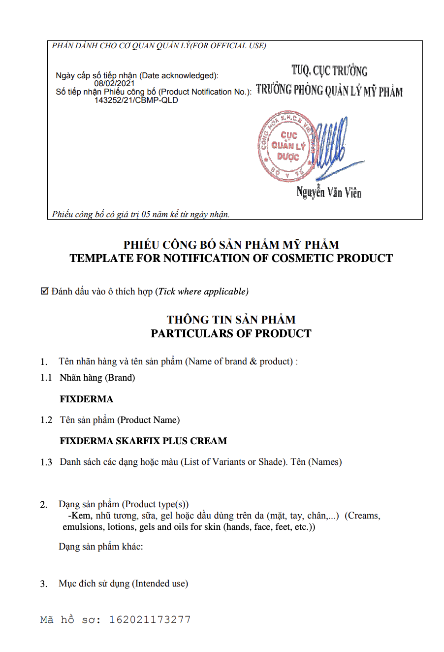 Kem dưỡng FIXDERMA Skarfix Plus Cream làm mờ vết thâm, đốm đen, giúp da sáng mịn, đều màu (15g)