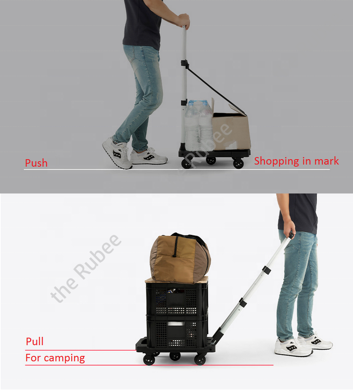 Xe đẩy hàng gấp gọn (siêu nhẹ) - Tải trọng 125kg - Trusted by the Rubee (tiêu chuẩn Châu Âu)