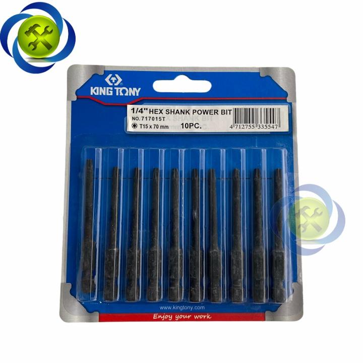 Mũi vặn vít sao T15 Kingtony 717015T dài 70mm loại không lỗ
