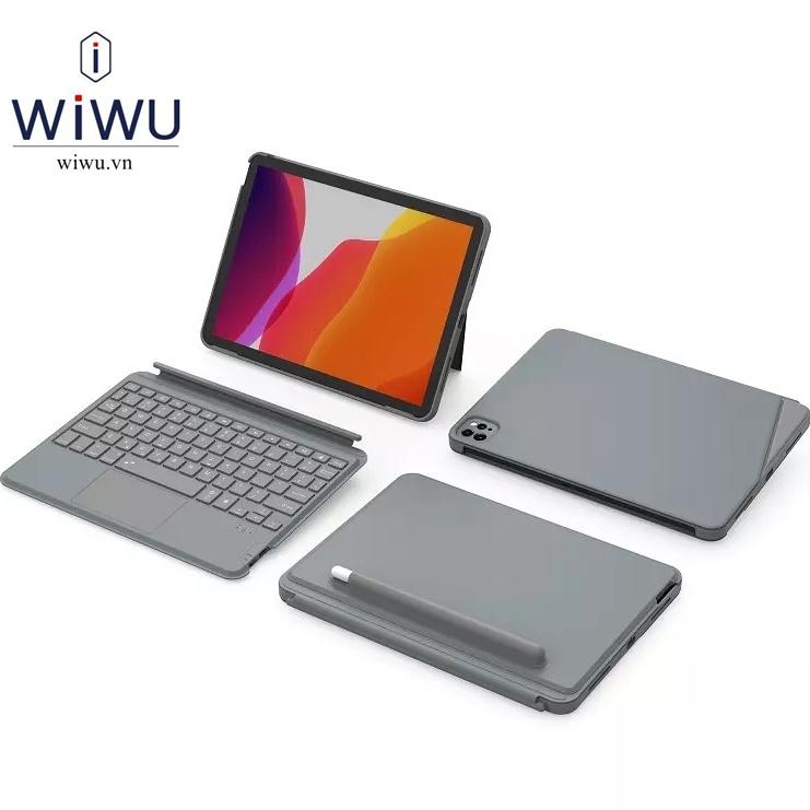 Bao da bàn phím WIWU Combo Touch Keyboard cho IPad 10 / 10.9' 2022 Pro 11 inch / M1 / M2 , Air 4 / 5 , Gen 9 10.2 inch / 12.9 M1/M2 - Hàng nhập khẩu