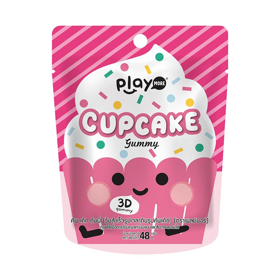 Hình ảnh Hộp 8 Kẹo Dẻo Bánh Cupcake Playmore 48g