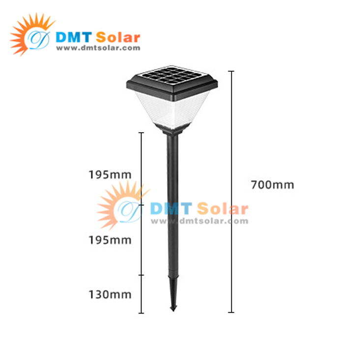 Đèn LED cắm đất ánh sáng vàng năng lượng mặt trời DMT-CD20YE