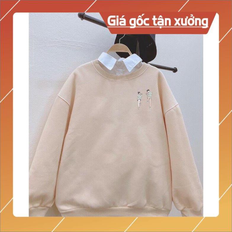 Áo sweater nỉ đôi bạn(ảnh thật video tự chụp)