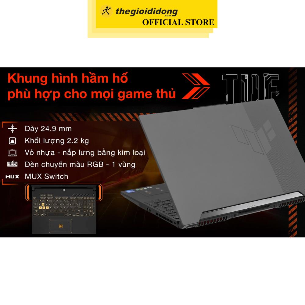 Laptop Asus TUF Gaming F15 FX507ZC4 i5 12500H/16GB/1TB/4GB RTX3050/144Hz/Win11 (HN229W) - Hàng Chính Hãng