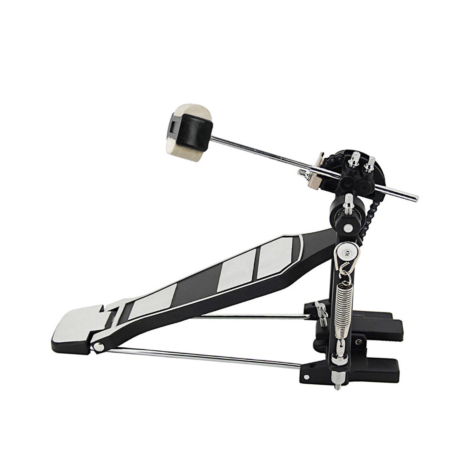 Bass Drum Pedal, Double Chain Drive Brass Pedal, Professional Durable