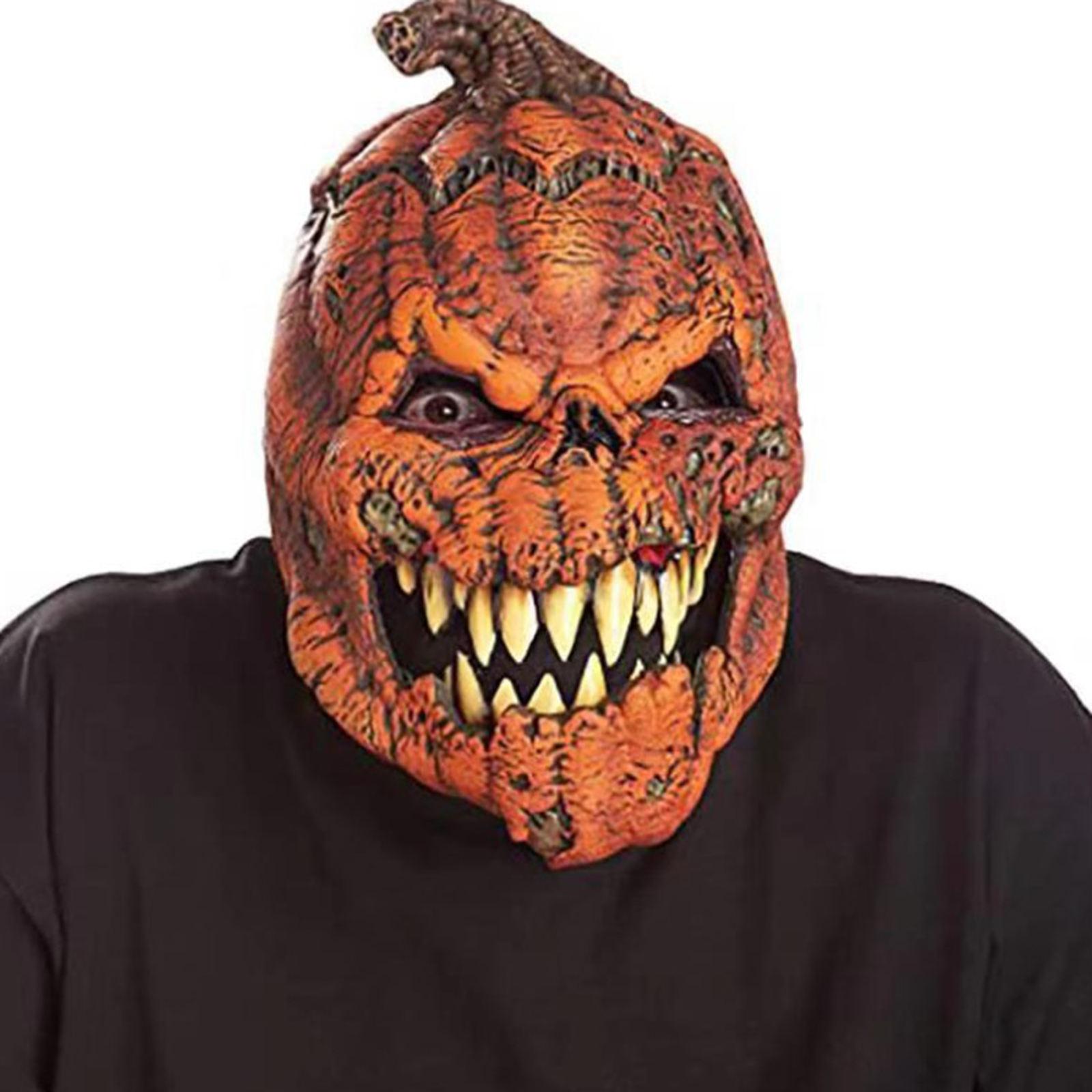 Realistic Pumpkin Mask Full Head Cover for Adults Women Cosplay Costume