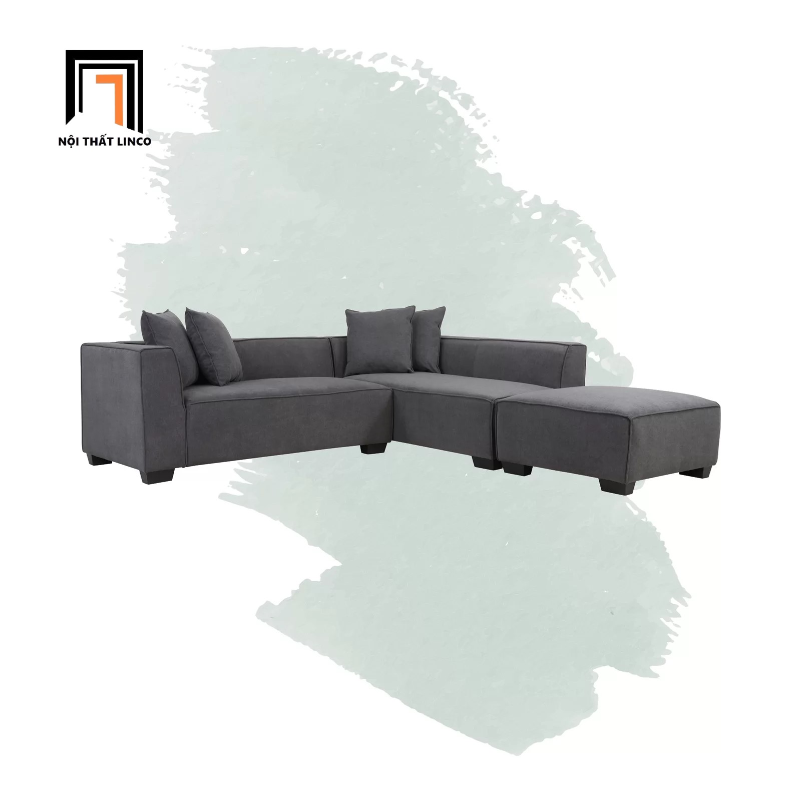 Bộ ghế sofa góc L 2m5 x 1m6 Kingee nhiều màu sắc