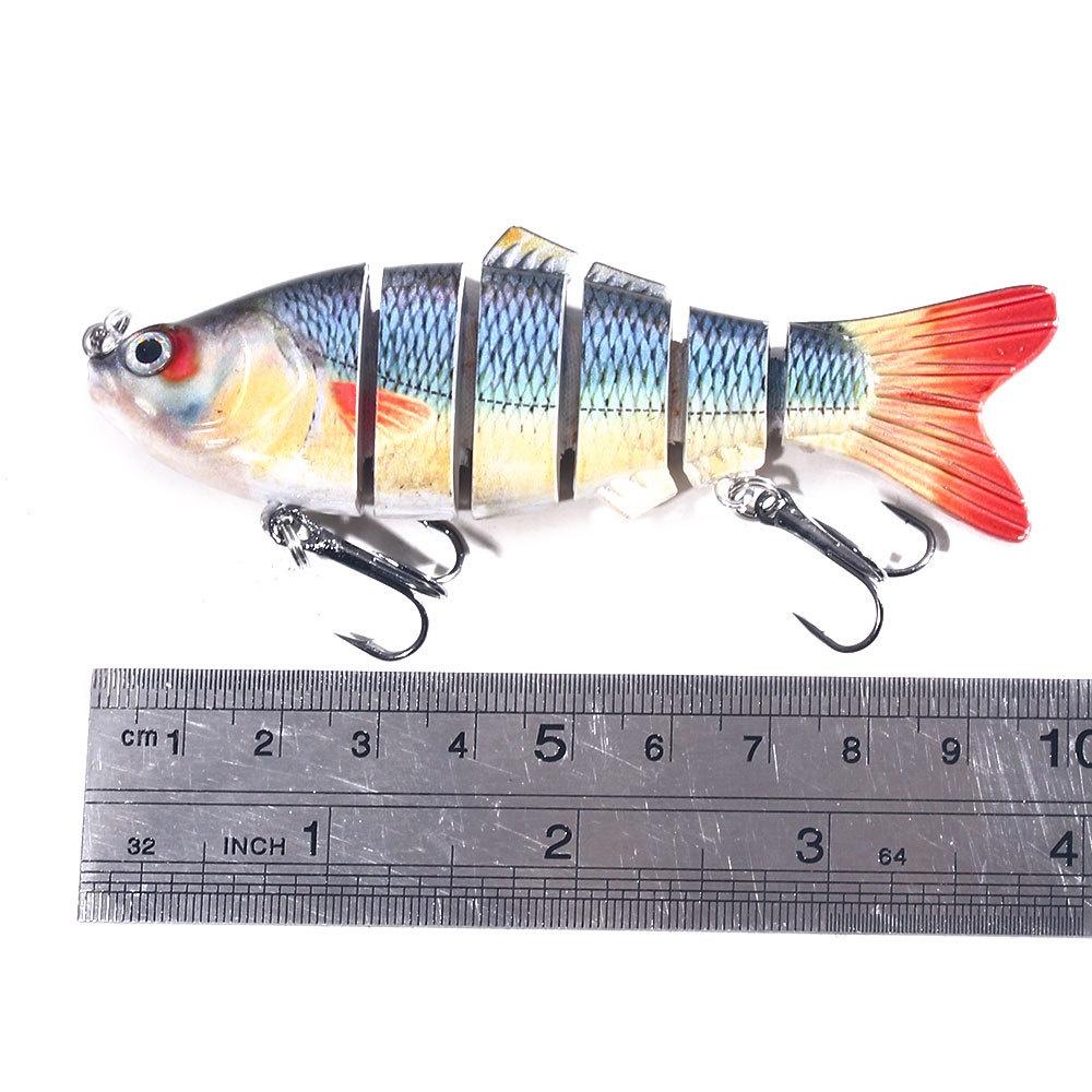 Mồi Giả Câu Lure Nhiều Khúc Chính Hãng HengJia MO07 Thiết Kế 3D Chân Thật Siêu Nhạy - Sanami Fishing