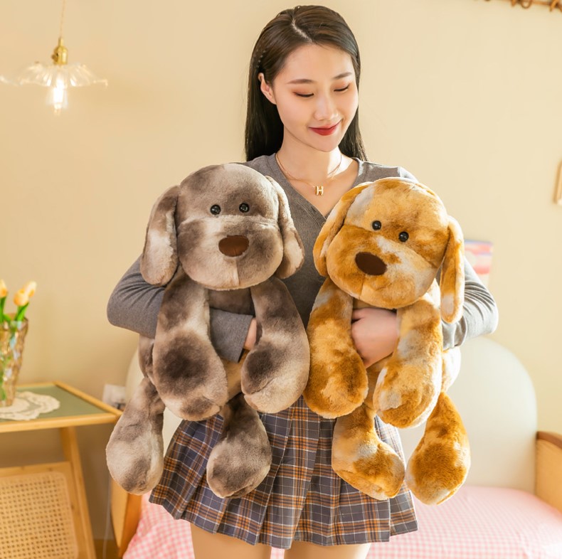 Gấu bông Cún tai dài dễ thương màu loang 33cm dễ thương