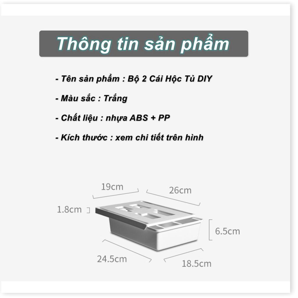 Hộc Tủ DIY dễ sử dụng (Bộ 2 cái) ( White )