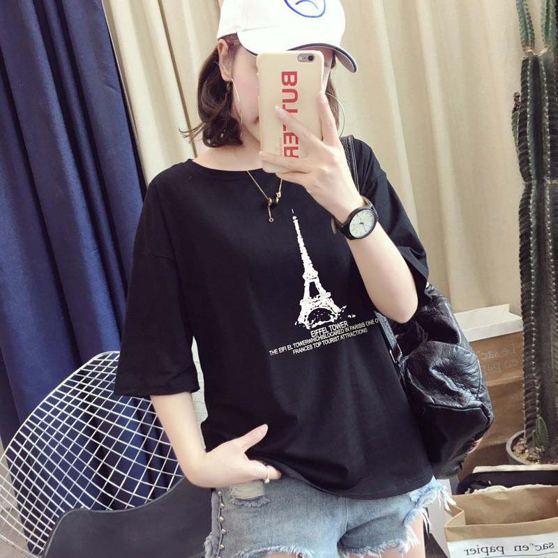 Áo thun nữ trơnform rộng tay lỡ chất vải 100%cotton