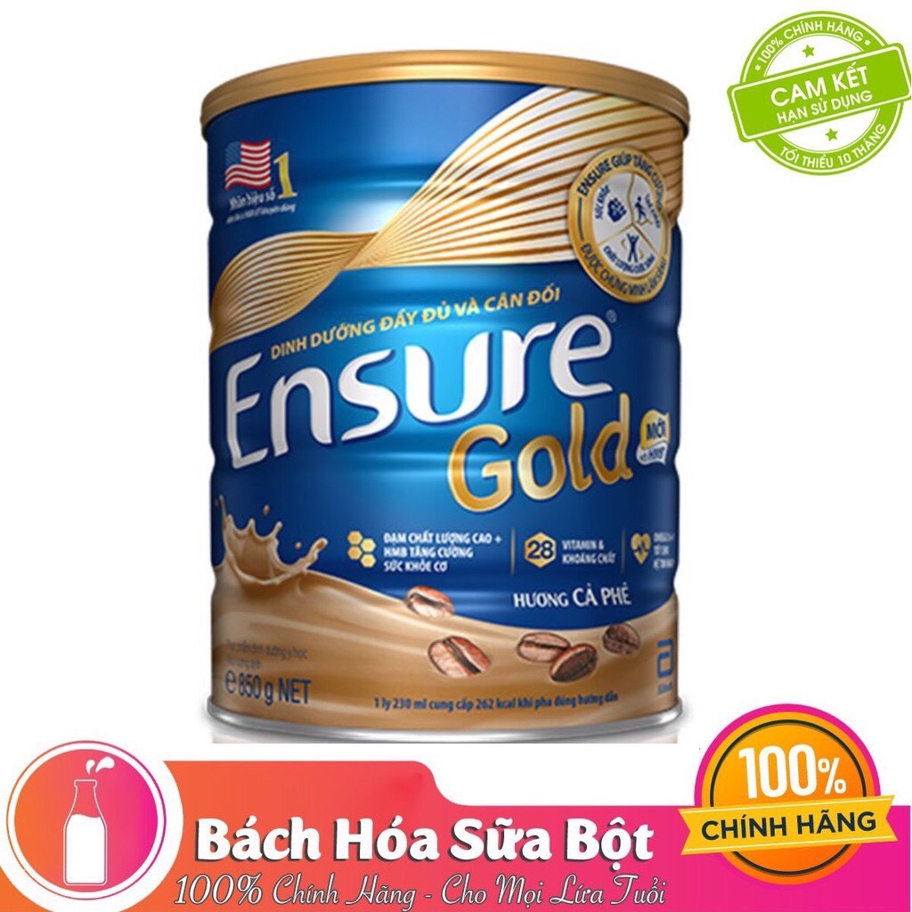 Thực phẩm dinh dưỡng y học: Ensure Gold hương cà phê 850g