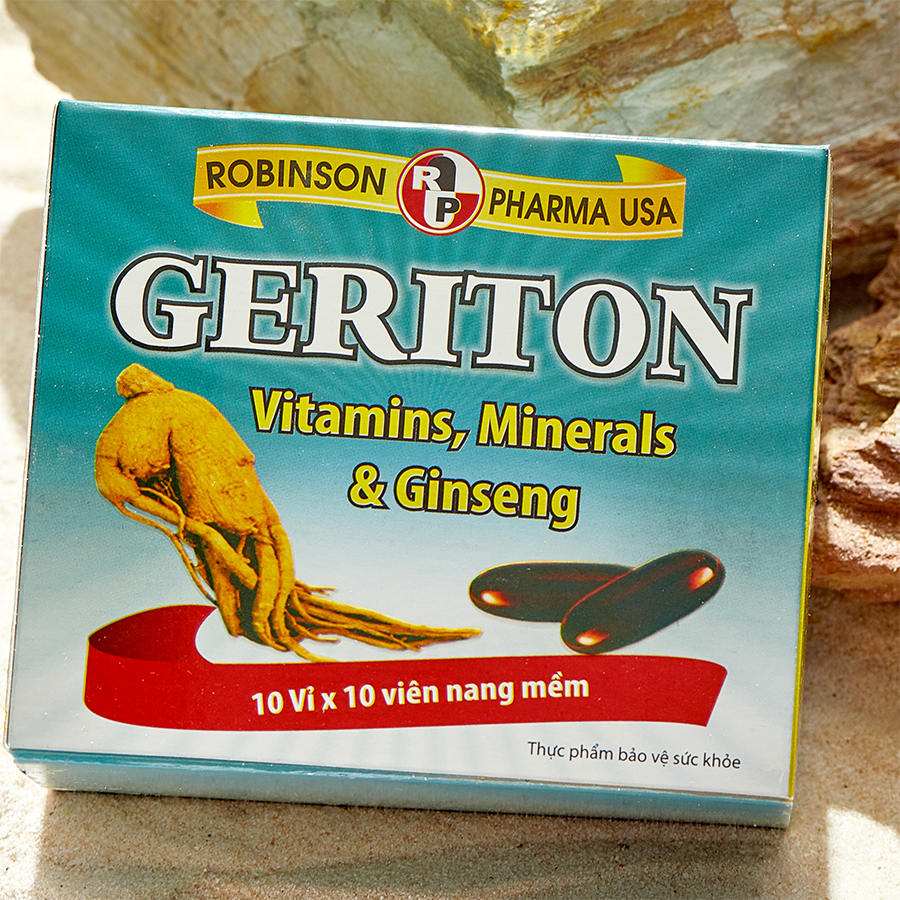 Combo Thực phẩm bảo vệ sức khỏe- GERITON + 1 hộp đẹp da, ALOE VERA