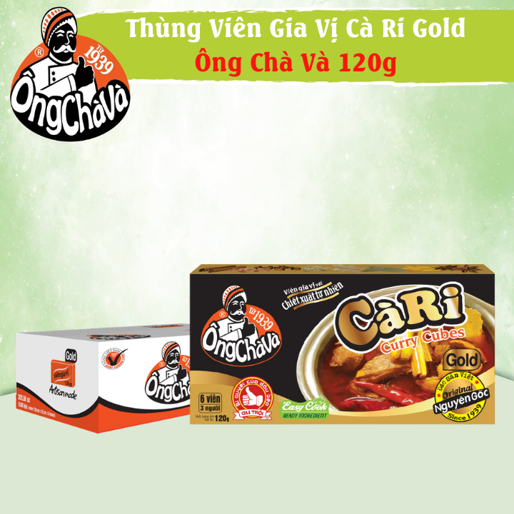 Thùng 80 Hộp Viên Gia Vị Cà Ri Gold Ông Chà Và 120g Siêu Tiết Kiệm Và Tiện Lợi Cho Quán Ăn Và Nhà Hàng