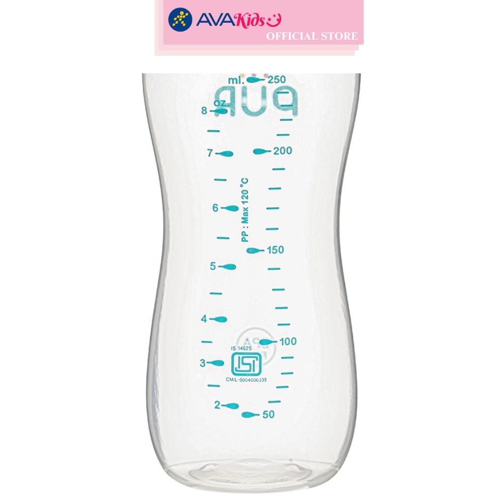 Bình sữa nhựa PP Pur Comfort Feeder 1603 cổ hẹp 250 ml (từ 6 tháng)