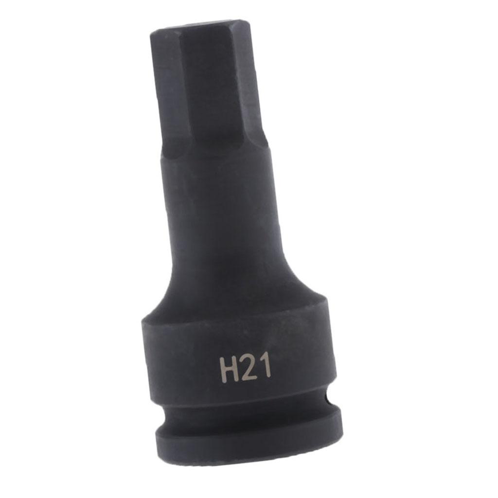 3/4 Inch Sâu Dài Tác Động Ổ Cắm Bit Trục Hạt Ổ Cắm Allen Driver Dụng Cụ 21 Mm