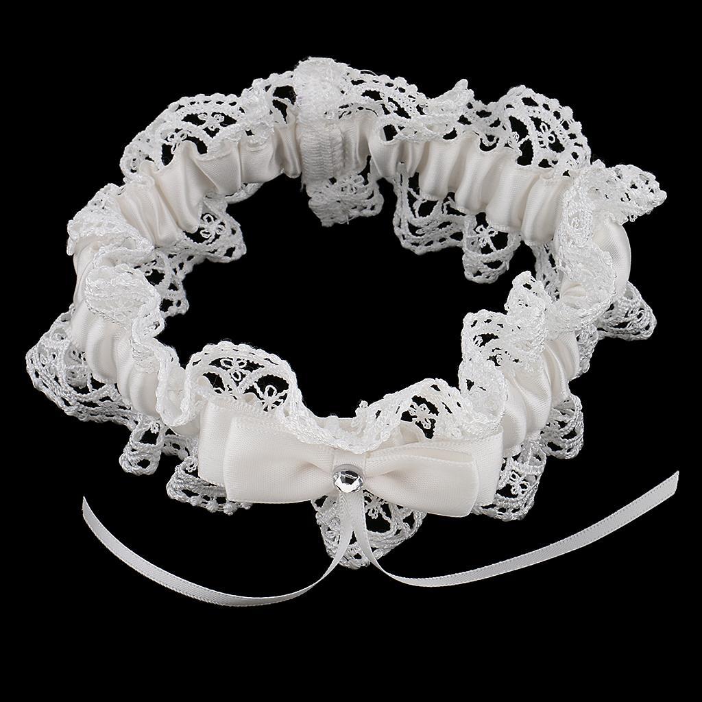 2pcs Wedding Bride Keepsake Garter Fashion Beige